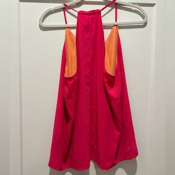 EXPRESS two sided reversible cami top pink and coral orange - Picture 4 of 5